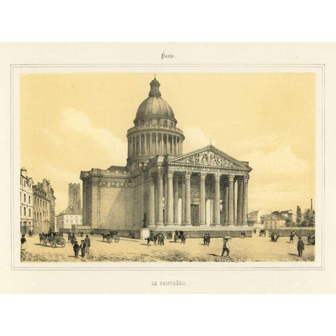 The Pantheon White Modern Wood Framed Art Print by Anonymous