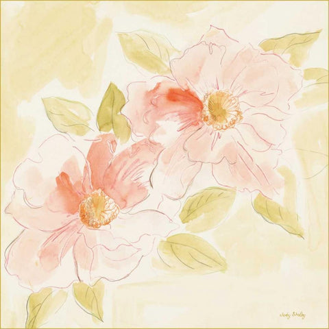 Ballerina Rose Gold Ornate Wood Framed Art Print with Double Matting by Shelby, Judy