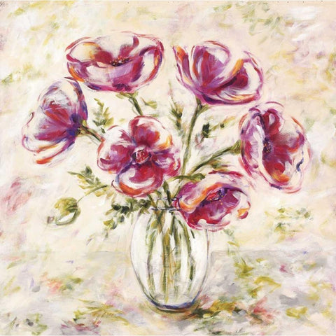 Felicity II Black Modern Wood Framed Art Print with Double Matting by King, Michael