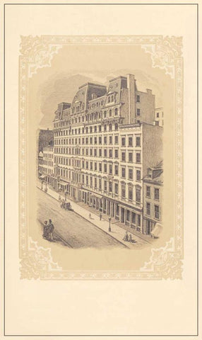 Grand and Crosby Black Ornate Wood Framed Art Print with Double Matting by Old New York