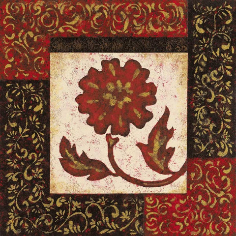 Arabesque II Black Modern Wood Framed Art Print by Shelby, Judy