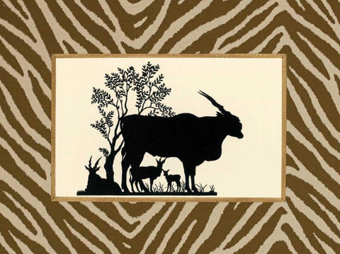 Serengeti Silhouette I White Modern Wood Framed Art Print with Double Matting by Chilton, Sarah E