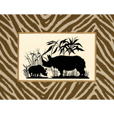 Serengeti Silhouette II White Modern Wood Framed Art Print by Chilton, Sarah E