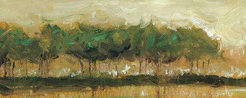 Tiverton Panel I Black Ornate Wood Framed Art Print with Double Matting by Roth, Jack