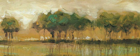 Tiverton Panel II Black Ornate Wood Framed Art Print with Double Matting by Roth, Jack