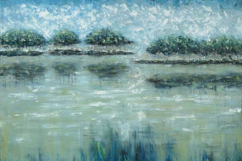 Avery Islands White Modern Wood Framed Art Print with Double Matting by Roth, Jack