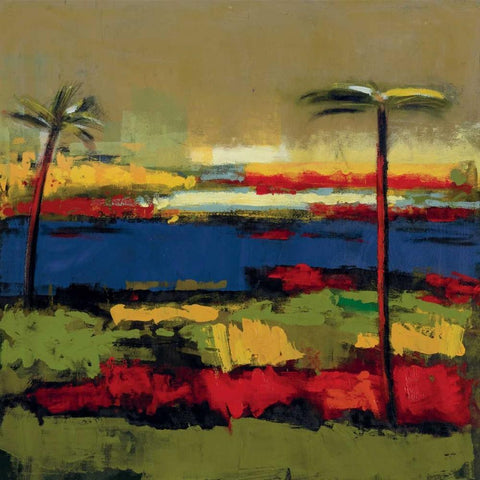 Gold Coast II White Modern Wood Framed Art Print by DeChino, Elya