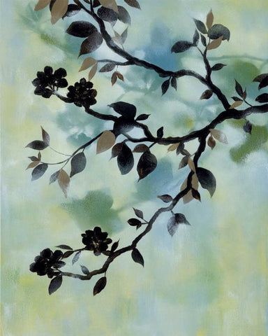Evening Shadows II Black Ornate Wood Framed Art Print with Double Matting by Paschal, Irene