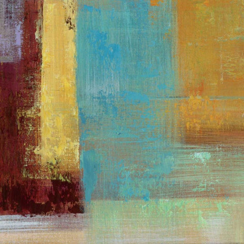 Kalahari Square III White Modern Wood Framed Art Print with Double Matting by Stamer, Hilda