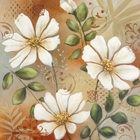 Siena White I Black Modern Wood Framed Art Print with Double Matting by King, Michael