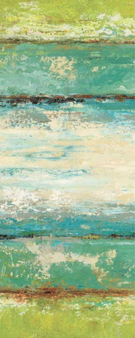 Earth, Water, Sky I White Modern Wood Framed Art Print with Double Matting by King, Michael