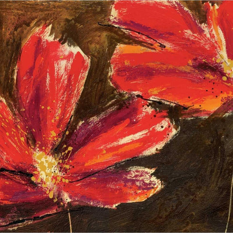 Scarlet Fever I Black Modern Wood Framed Art Print by Bannister, Cory