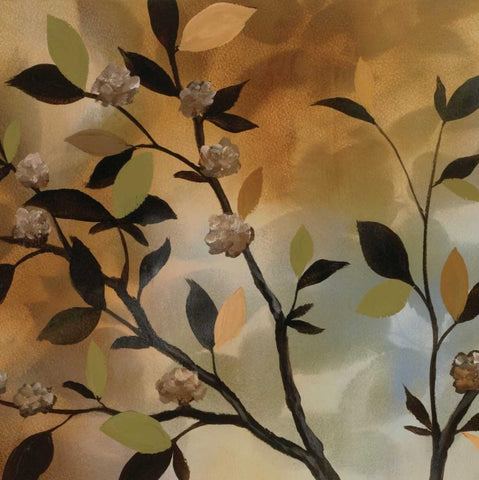 Sundown Bronze I White Modern Wood Framed Art Print with Double Matting by Paschal, Irene