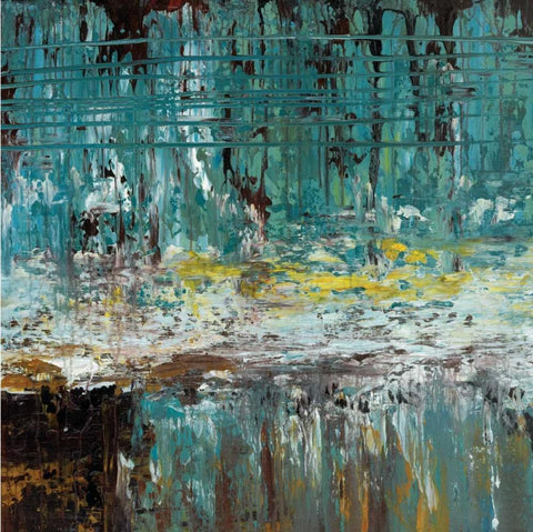 Deep Waters II White Modern Wood Framed Art Print with Double Matting by Roth, Jack