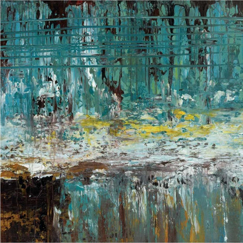 Deep Waters II Black Modern Wood Framed Art Print with Double Matting by Roth, Jack