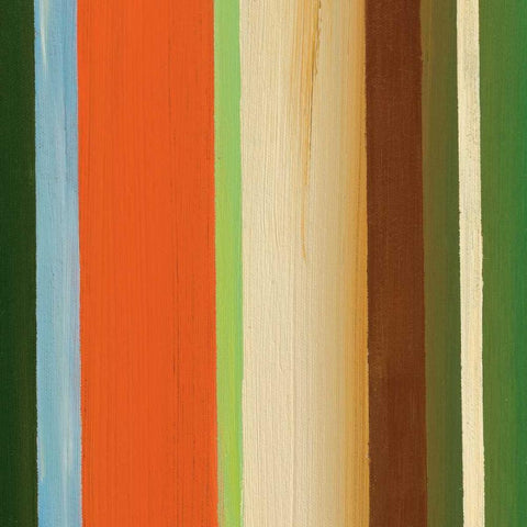 Hampton Stripe I Black Modern Wood Framed Art Print with Double Matting by Chandler, Fran