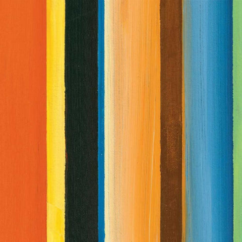 Hampton Stripe II Black Modern Wood Framed Art Print with Double Matting by Chandler, Fran