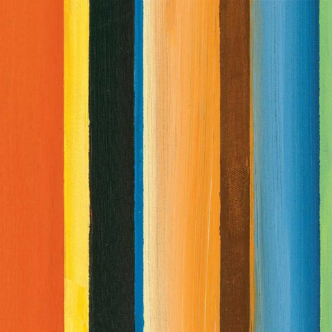 Hampton Stripe II Black Ornate Wood Framed Art Print with Double Matting by Chandler, Fran
