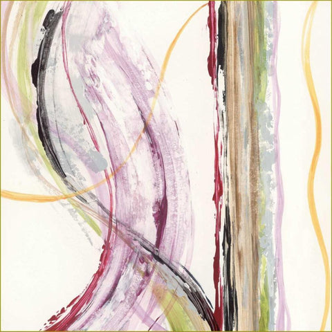 Honeysuckle Rose II Black Modern Wood Framed Art Print with Double Matting by King, Michael