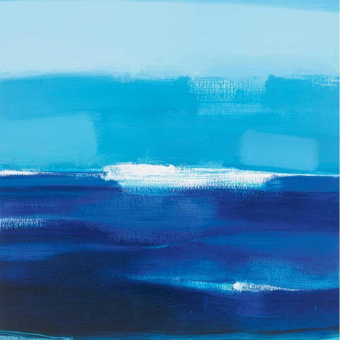 Cerulean Seas Black Modern Wood Framed Art Print by Roth, Jack