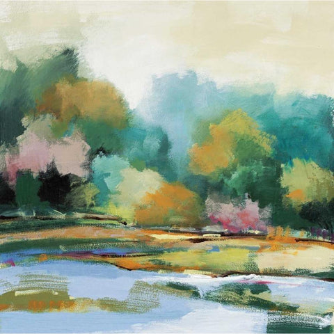 Bedford Hills White Modern Wood Framed Art Print by Rogers, Adam
