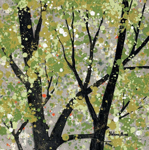 Summer Theme Black Ornate Wood Framed Art Print with Double Matting by Alves, Helena