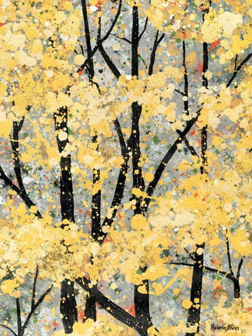 Early Spring II White Modern Wood Framed Art Print with Double Matting by Alves, Helena