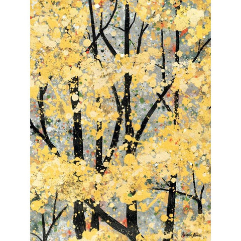 Early Spring II Black Modern Wood Framed Art Print by Alves, Helena