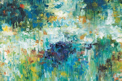 Falling Waters White Modern Wood Framed Art Print with Double Matting by Roth, Jack