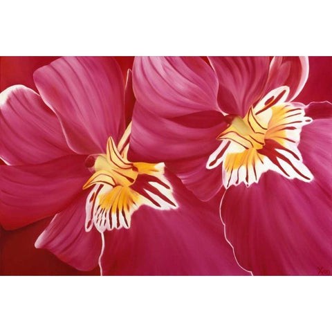 Folriade II White Modern Wood Framed Art Print by Poelstra-Holzhaus, Yvonne