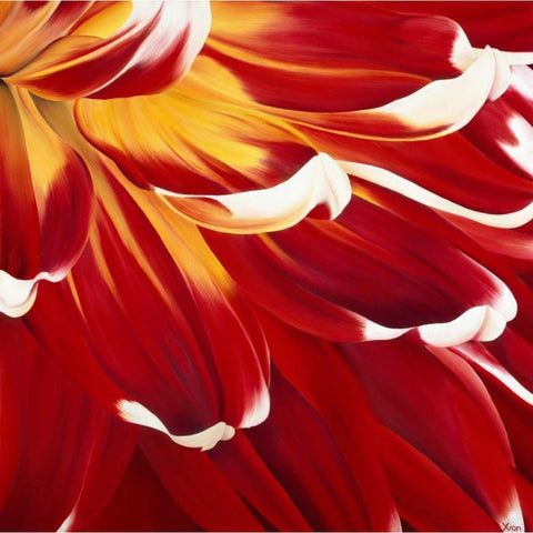 Colourful Floral I Gold Ornate Wood Framed Art Print with Double Matting by Poelstra-Holzhaus, Yvonne