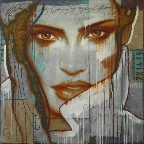 Stormy day in Midtown Black Modern Wood Framed Art Print by Jochem, Hans