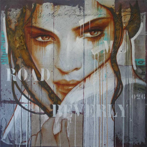 Leaving Beverly rd Black Ornate Wood Framed Art Print with Double Matting by Jochem, Hans