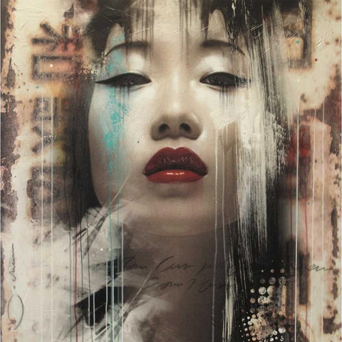 Isamu Gold Ornate Wood Framed Art Print with Double Matting by Jochem, Hans