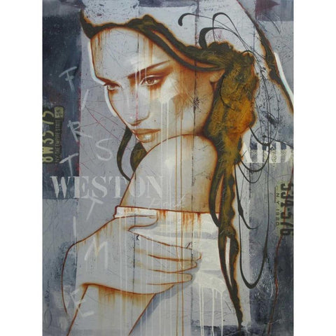 First time in Weston park Gold Ornate Wood Framed Art Print with Double Matting by Jochem, Hans