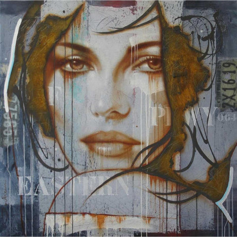 Easton Parkway Black Modern Wood Framed Art Print with Double Matting by Jochem, Hans