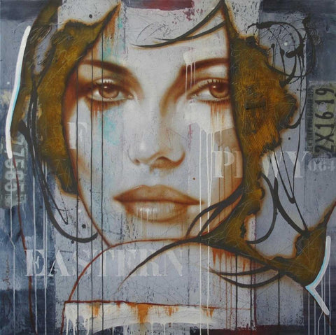 Easton Parkway White Modern Wood Framed Art Print with Double Matting by Jochem, Hans