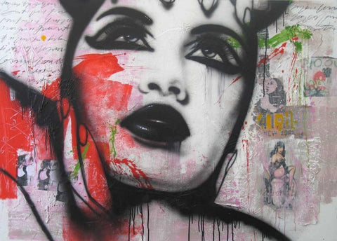 Erase Black Ornate Wood Framed Art Print with Double Matting by Jochem, Hans