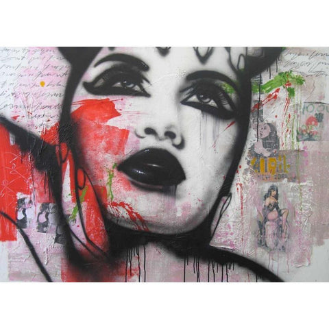 Erase Black Modern Wood Framed Art Print by Jochem, Hans