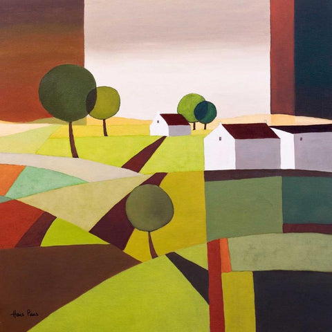 Hamlet VI White Modern Wood Framed Art Print by Paus, Hans