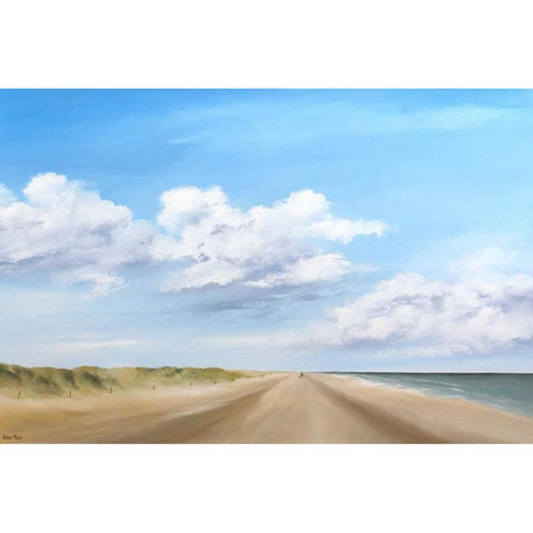 Walking IV Gold Ornate Wood Framed Art Print with Double Matting by Paus, Hans