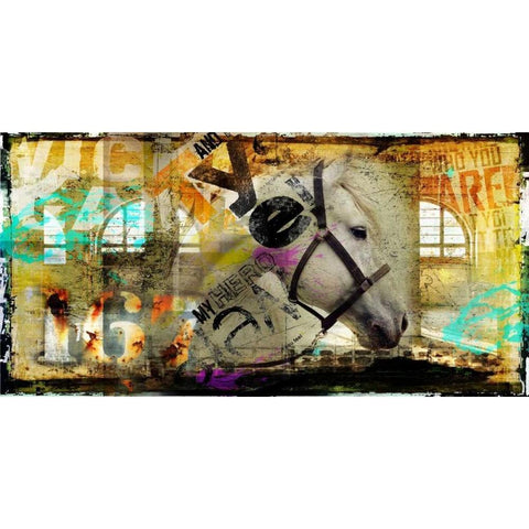 My Friend White Modern Wood Framed Art Print by Baker, Micha