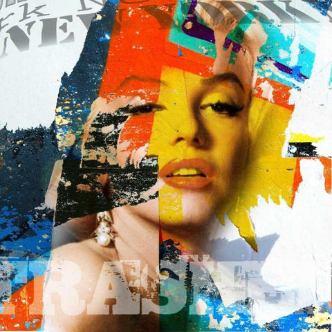 Marilyn II Gold Ornate Wood Framed Art Print with Double Matting by Baker, Micha