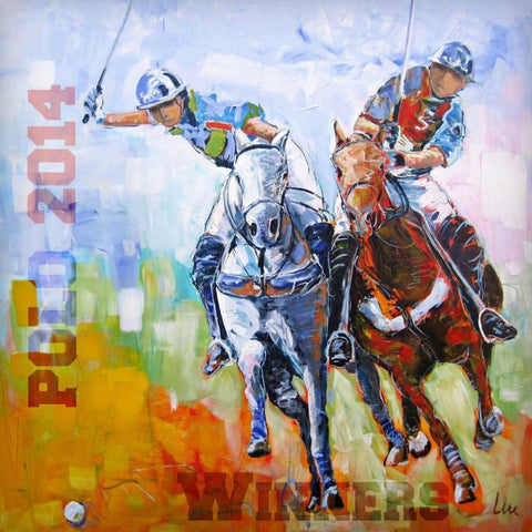 Winners White Modern Wood Framed Art Print by Luc