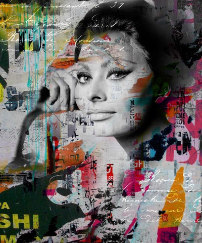 Sofia Black Ornate Wood Framed Art Print with Double Matting by Baker, Micha