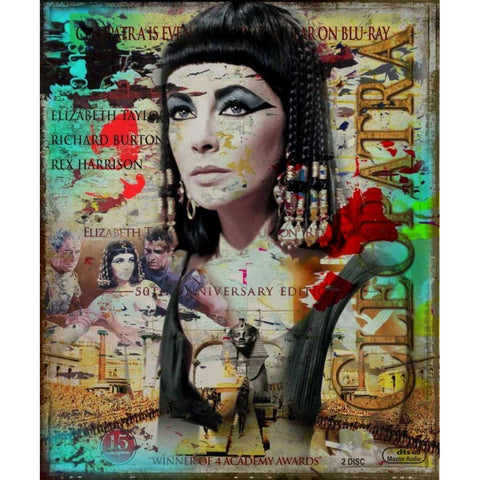 Cleopatra White Modern Wood Framed Art Print by Baker, Micha