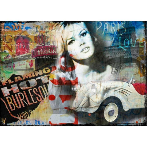 Brigite Black Modern Wood Framed Art Print by Baker, Micha