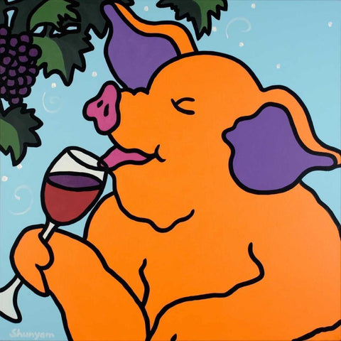 the good life Black Modern Wood Framed Art Print by Shunyam, van Steveninck