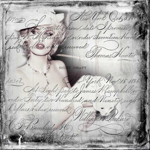 Promis White Modern Wood Framed Art Print by Baker, Micha