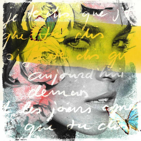 Join me Black Modern Wood Framed Art Print by Baker, Micha